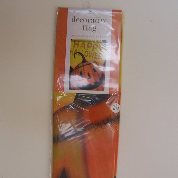 HAPPY HALLOWEEN Jack-o-Lantern House Flag - Picture 3 of 3